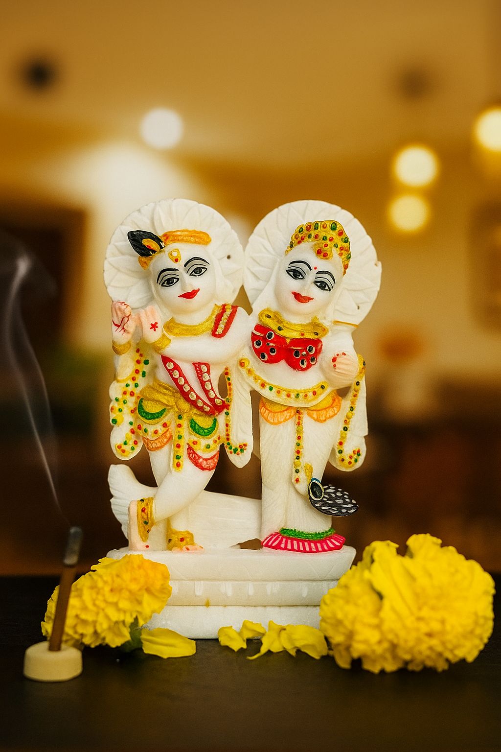 Handicraft Marble Radha Krishn Murti