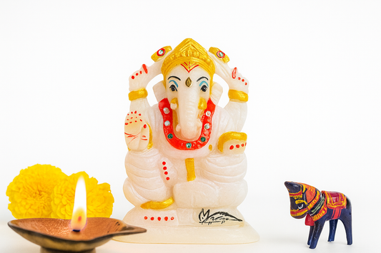 Handcraft Marble Lord Ganesh Murti