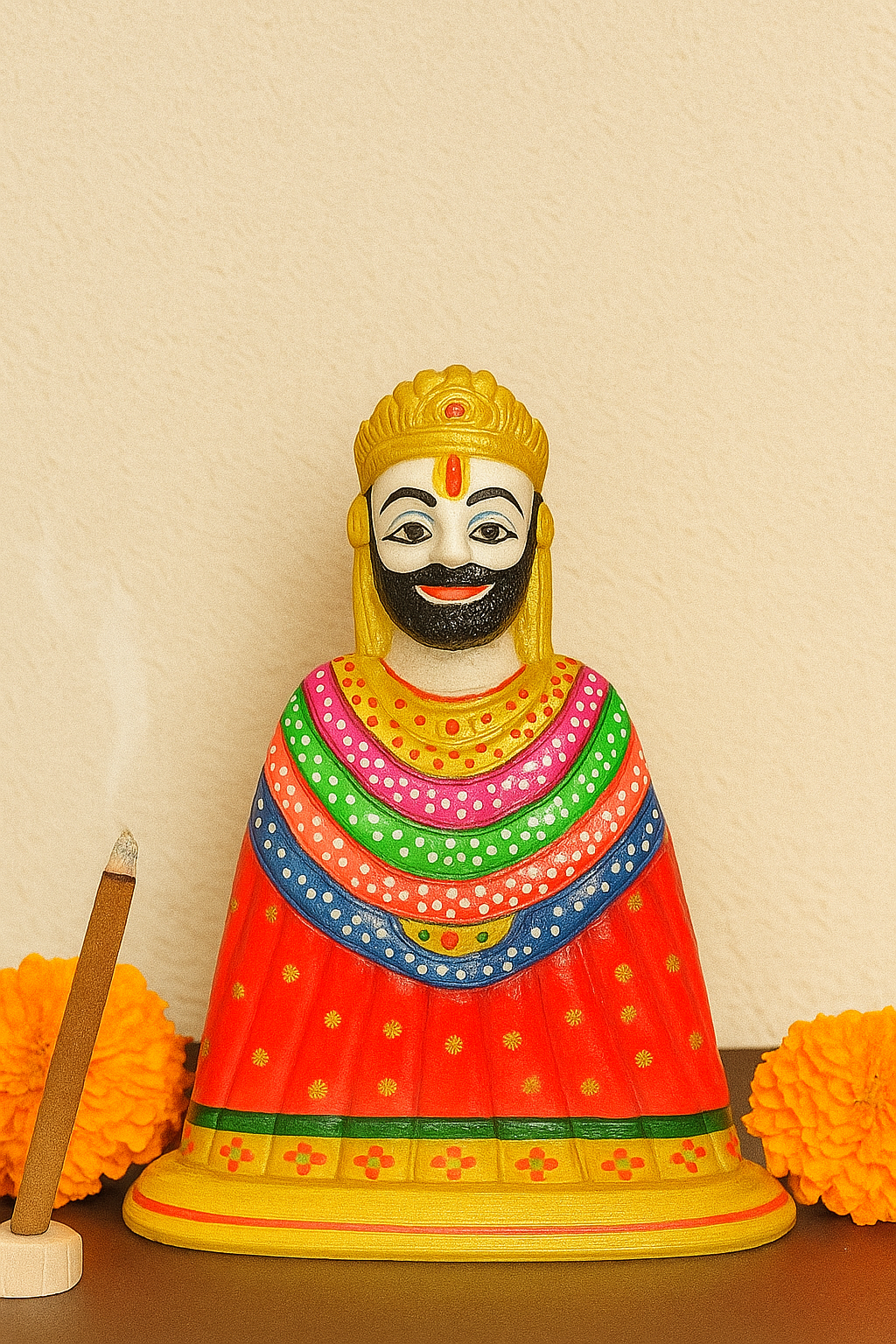 Handcrafted Marble Khatu Shyam Murti