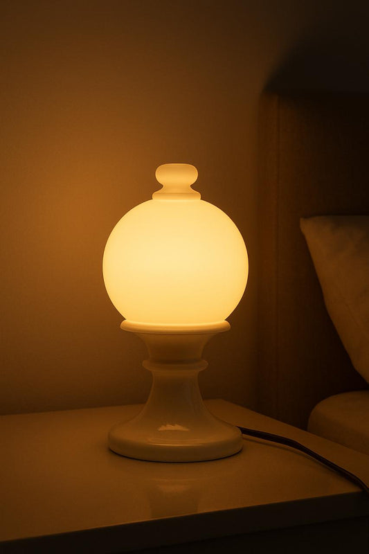 Handcrafted“Elegant White Marble Moon Lamp”