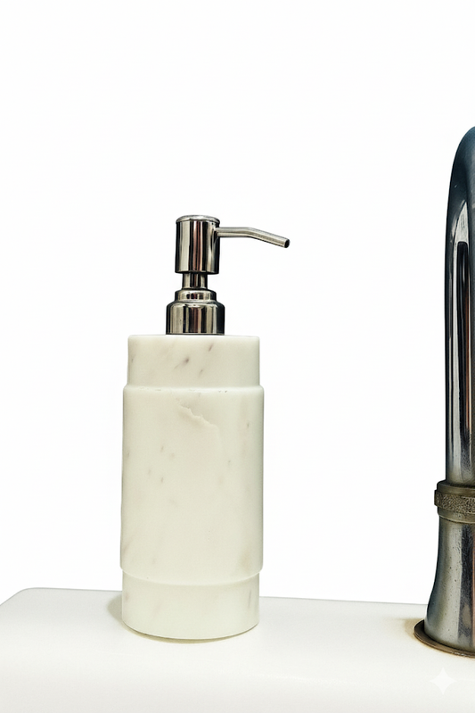 White Marble Soap Dispenser - Stonex Handicraft