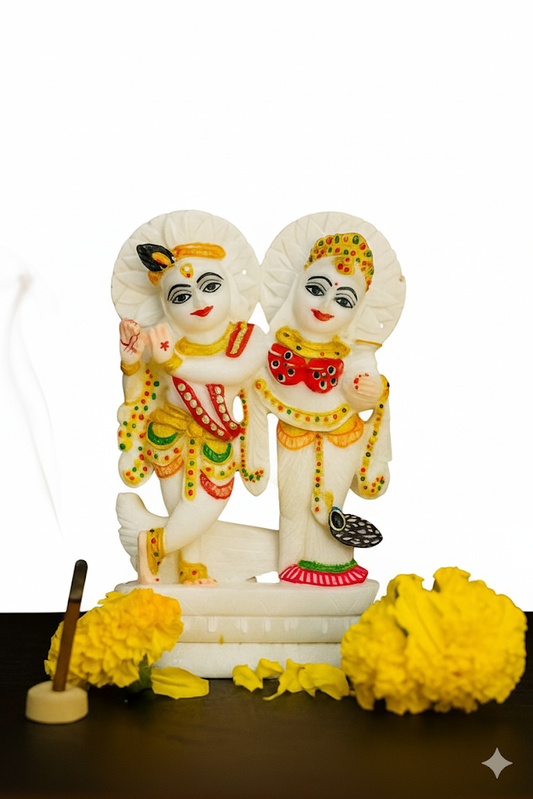 Handicraft Marble Radha Krishn Murti