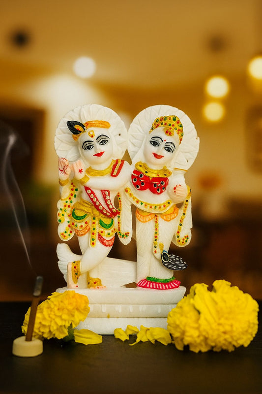 Handicraft Marble Radha Krishn Murti