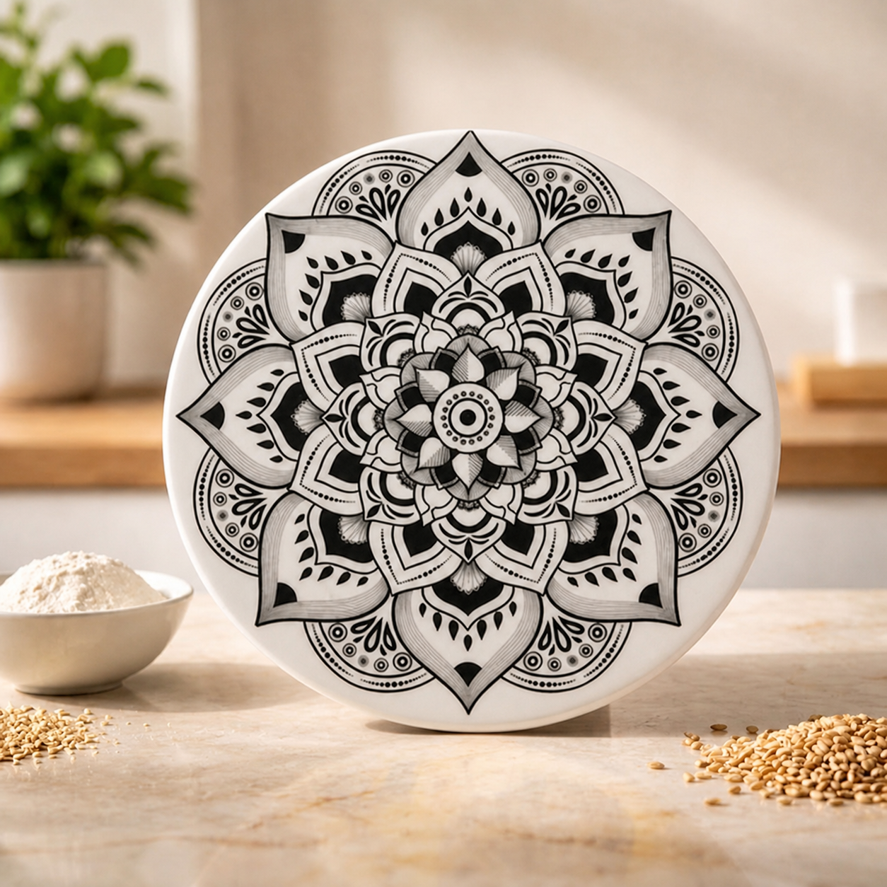 Marble Chakla  For Kitchen | Stonex Handicraft