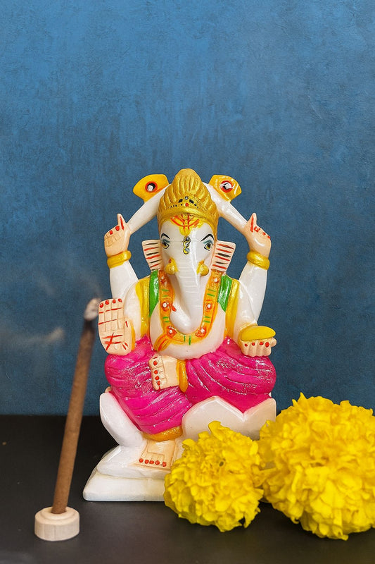 Handicrafted Marble Lord Ganesha