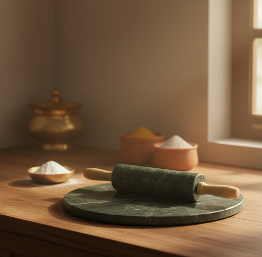 Marble Chakla Belan Set For Kitchen