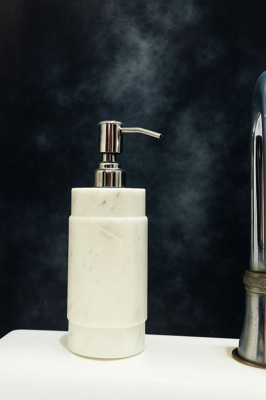 White Marble Soap Dispenser - Stonex Handicraft