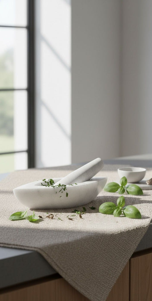 Marble Mortar and Pestle ( sil batta)