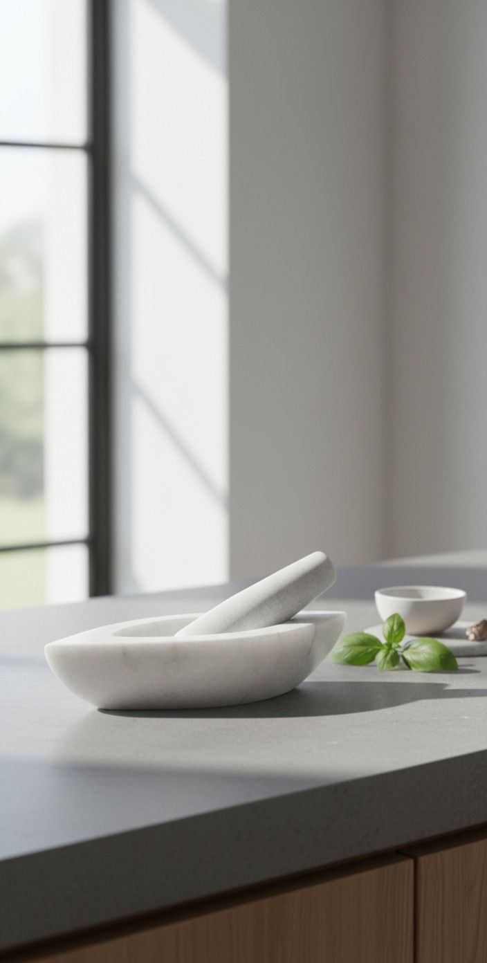 Marble Mortar and Pestle ( sil batta)