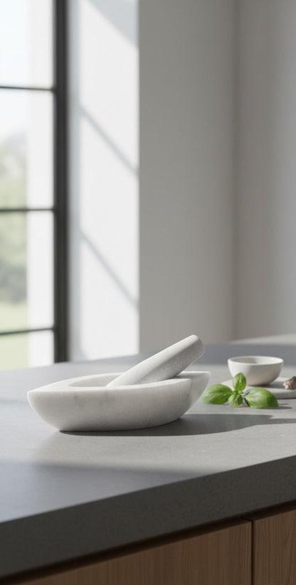 Marble Mortar and Pestle ( sil batta)