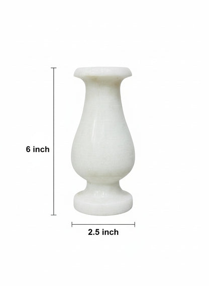 Elegant White Marble Decorative Flower Vase - Stonex Handicrafts