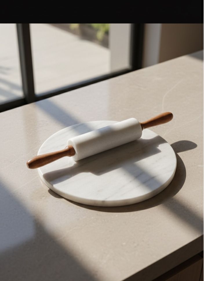 Marble Chakla Belan Set For Kitchen