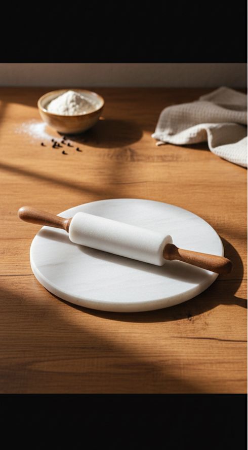 Marble Chakla Belan Set For Kitchen