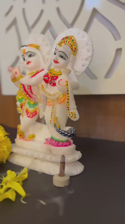 Handicraft Marble Radha Krishn Murti