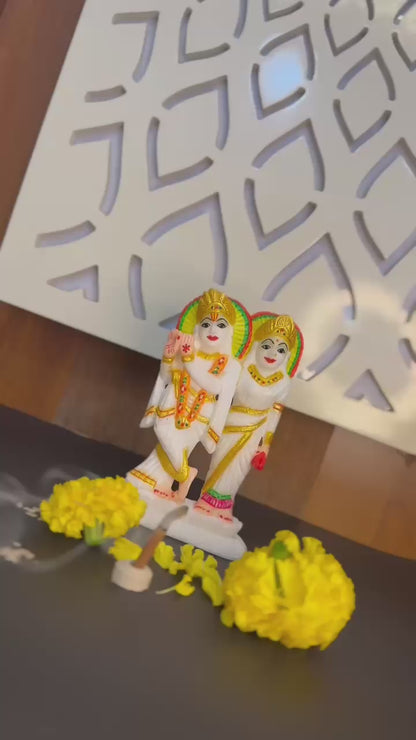 Handcrafted Marble Radha Krishna Murti