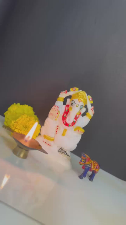 Handcraft Marble Lord Ganesh Murti