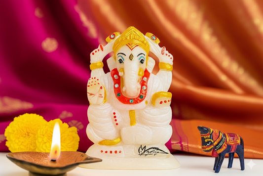 Handcraft Marble Lord Ganesh Murti